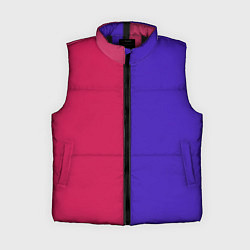 Женский жилет Полосы фуксия, фиолетовый и черный, цвет: 3D-черный