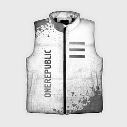 Женский жилет OneRepublic - white gradient вертикально, цвет: 3D-черный