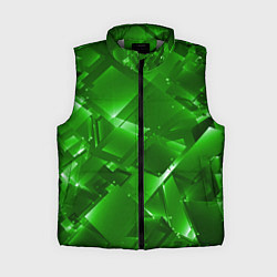 Женский жилет Прозрачная изумрудная геометрия