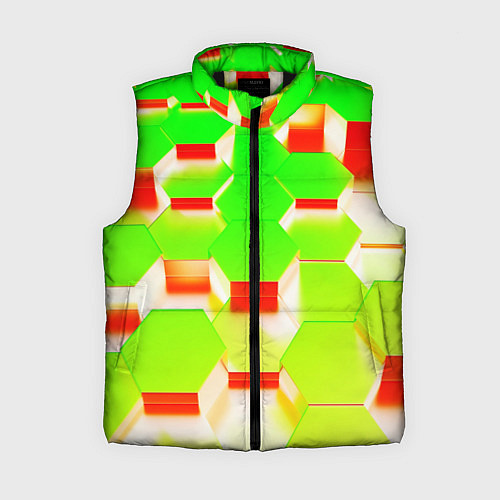 Женский жилет Кислотные соты / 3D-Черный – фото 1