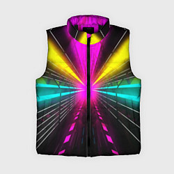Женский жилет Неоновые лучи текстура