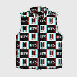 Женский жилет BTS glitch pattern, цвет: 3D-красный