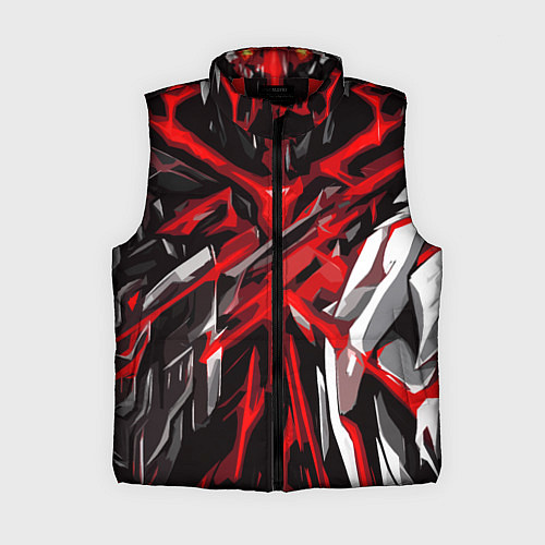 Женский жилет Красный и черный абстрактный фон / 3D-Красный – фото 1