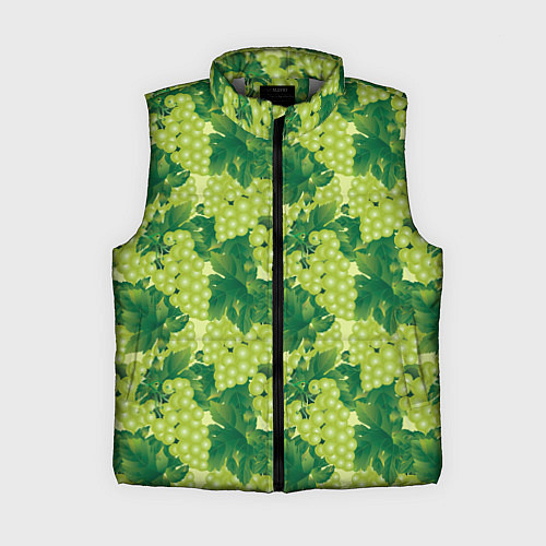 Женский жилет Виноградный цветной паттерн / 3D-Светло-серый – фото 1