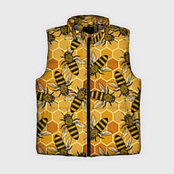 Женский жилет Пчелы на сотах паттерн