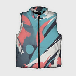 Женский жилет Граффити в пастельных тонах абстракция, цвет: 3D-черный