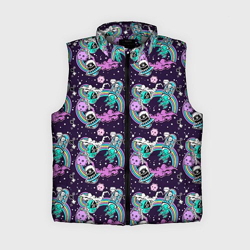 Женский жилет Космические инопланетные монстры / 3D-Светло-серый – фото 1