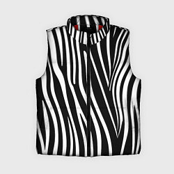 Женский жилет Полоски зебры, цвет: 3D-красный