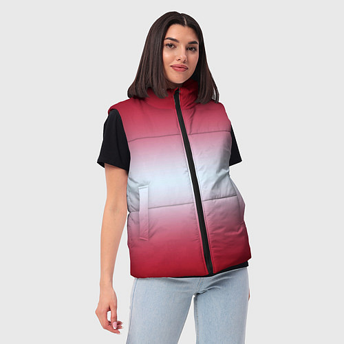 Женский жилет Gradient color / 3D-Красный – фото 3