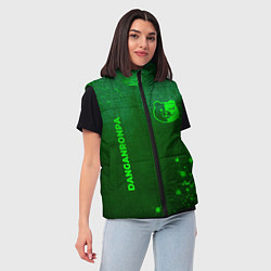 Женский жилет Danganronpa - green gradient вертикально, цвет: 3D-черный — фото 2