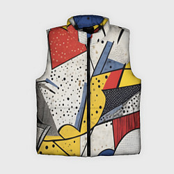 Женский жилет Поп-арт яркая абстракция, цвет: 3D-черный