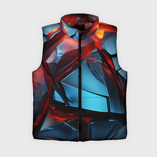 Женский жилет Камни в красном освещении / 3D-Светло-серый – фото 1