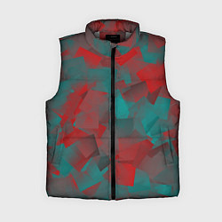 Женский жилет Зелено-красный калейдоскоп