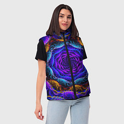 Женский жилет Неоновая психоделика, цвет: 3D-красный — фото 2