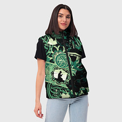 Женский жилет Полумесяц и мусульманские узоры, цвет: 3D-светло-серый — фото 2