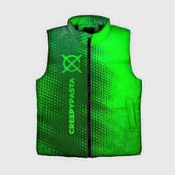 Женский жилет CreepyPasta - green gradient по-вертикали