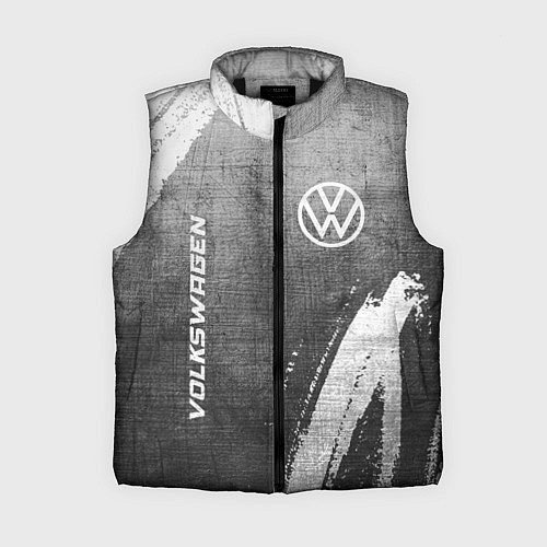 Женский жилет Volkswagen - grey gradient вертикально / 3D-Черный – фото 1