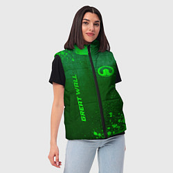 Женский жилет Great Wall - green gradient вертикально, цвет: 3D-черный — фото 2
