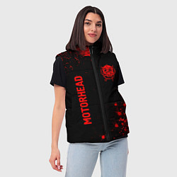 Женский жилет Motorhead - red gradient вертикально, цвет: 3D-черный — фото 2