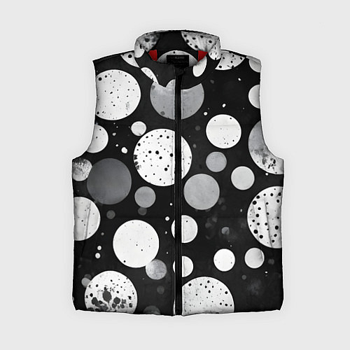 Женский жилет Круги на темном фоне / 3D-Красный – фото 1