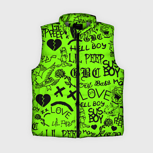 Женский жилет Lil Peep кислотный паттерн / 3D-Светло-серый – фото 1