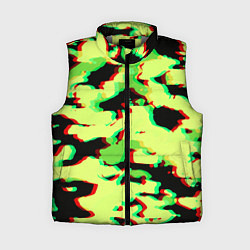 Женский жилет Камуфляж зелёный глитч