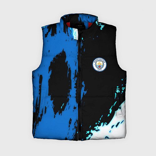 Женский жилет Манчестер сити краски абстрактные / 3D-Красный – фото 1