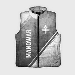 Женский жилет Manowar - grey gradient вертикально, цвет: 3D-черный