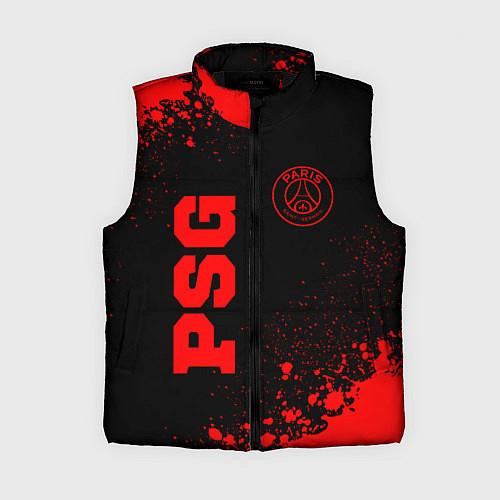 Женский жилет PSG - red gradient вертикально / 3D-Черный – фото 1