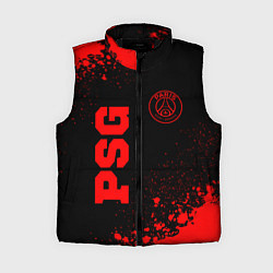 Женский жилет PSG - red gradient вертикально, цвет: 3D-черный