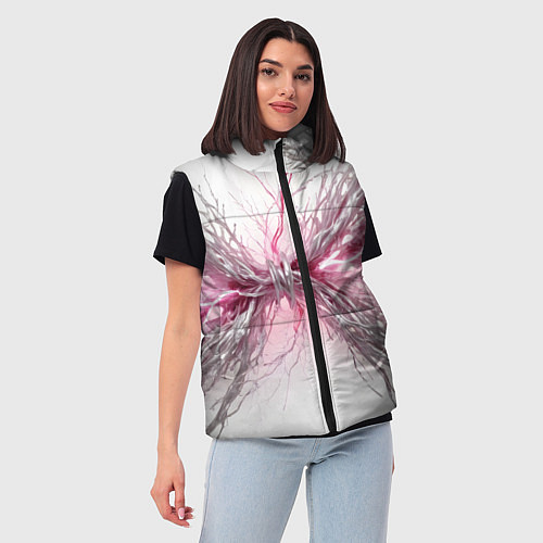 Женский жилет Электрическое сплетение / 3D-Светло-серый – фото 3