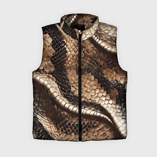 Женский жилет Красивая змеиная кожа / 3D-Светло-серый – фото 1