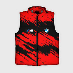 Женский жилет BMW красные краски текстура, цвет: 3D-светло-серый