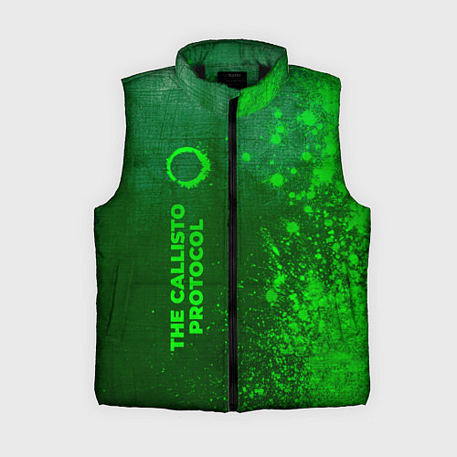 Женский жилет The Callisto Protocol - green gradient по-вертикал / 3D-Черный – фото 1