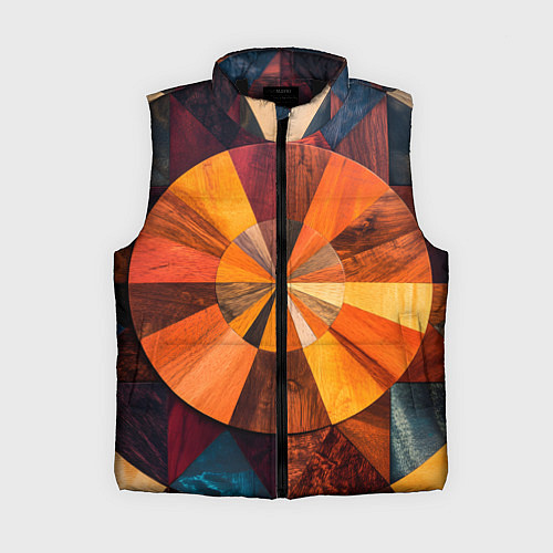 Женский жилет Круговая мозайка / 3D-Черный – фото 1