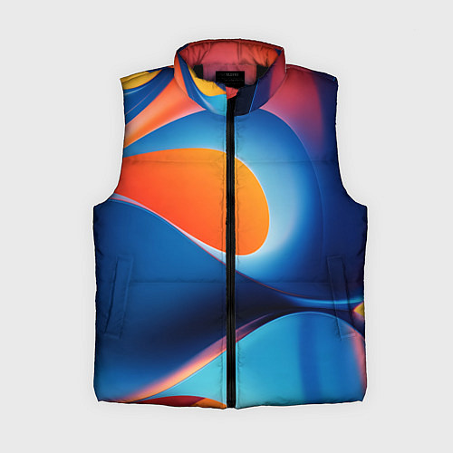 Женский жилет Абстрактный геометрический градиент / 3D-Черный – фото 1
