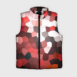 Женский жилет Красно белая мозаика