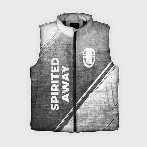 Женский жилет Spirited Away - grey gradient вертикально / 3D-Черный – фото 1