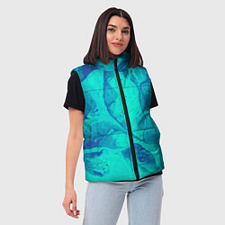 Женский жилет Эффект размытых красок, цвет: 3D-черный — фото 2