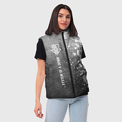 Женский жилет System of a Down - grey gradient по-вертикали, цвет: 3D-черный — фото 2