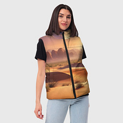 Женский жилет Закат в жаркой пустыне, цвет: 3D-светло-серый — фото 2