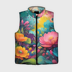 Женский жилет Лето красочные цветы