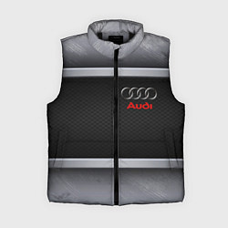 Женский жилет Audi metal texture, цвет: 3D-черный