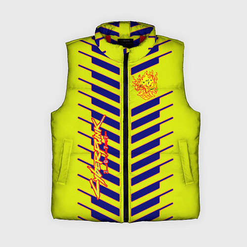 Женский жилет Cyberpunk 2077 полсы геометрия / 3D-Красный – фото 1