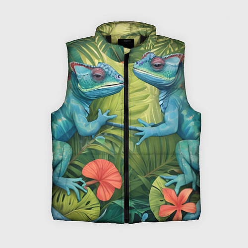 Женский жилет Влюбленные ящерицы / 3D-Черный – фото 1