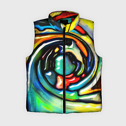 Женский жилет Акварельные краски мозаика