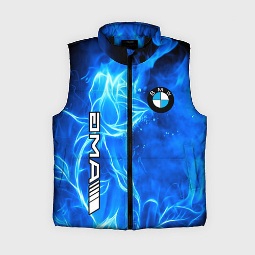 Женский жилет BMW flower flame / 3D-Черный – фото 1