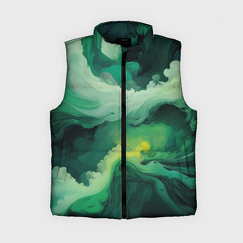 Женский жилет Изумрудные волны / 3D-Черный – фото 1