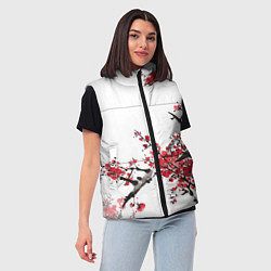 Женский жилет Китайский стиль - слива, цвет: 3D-красный — фото 2