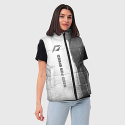 Женский жилет Need for Speed - white gradient по-вертикали, цвет: 3D-черный — фото 2